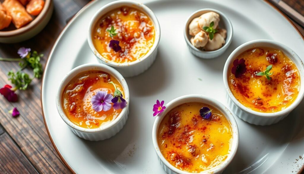 crab brulee presentation ideas