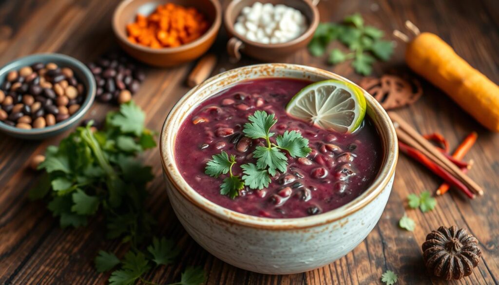 purple black bean soup recipe